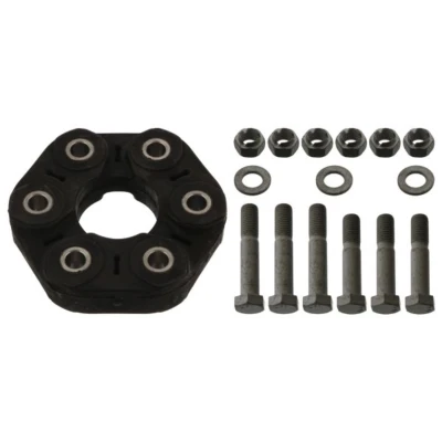 Abbildung von FEBI BILSTEIN 43472 Hardyscheibe 96 135 mit Schrauben, Unterlegscheiben Muttern BMW: 5 Saloon, Touring
