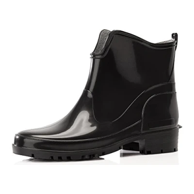 Abbildung von Ladeheid Gummistiefel Damen Kurz Wasserdicht Damenschuhe Elegant und Bequem LA 930 (Schwarz2, 39 EU)