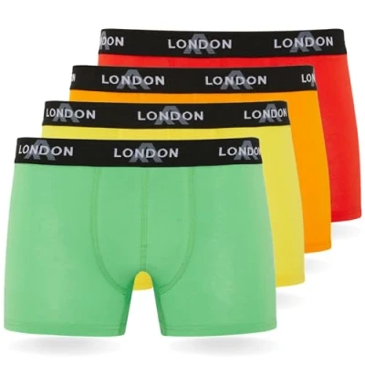 Abbildung von FM London 4/8er Pack Herren Boxershorts mit elastischem Bund
