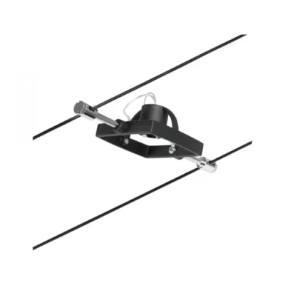 Abbildung von Paulmann 94435 CorDuo Seilsytem Spot Mac II DC max. 10 Watt Seilleuchte erweiterbar Schwarz matt Kunststoff GU5,3 Drahtseilsystem ohne Leuchtmittel