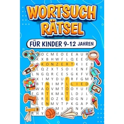 Abbildung von Wortsuchrätsel Für Kinder 9 12 Jahren: 100 Thematische Puzzles mit Steigender Schwierigkeit, Großen Schriften und Bezaubernden Bildern Lösungen Rätselbuch Mädchen &amp; Jungen