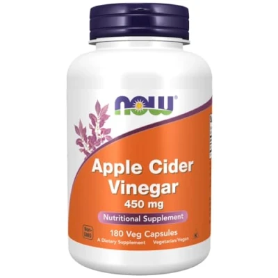 Abbildung von Now Foods, Apple Cider Vinegar (Apfelessig), 450mg, 180 Kapseln, Laborgeprüft, Glutenfrei, Sojafrei, Vegetarisch
