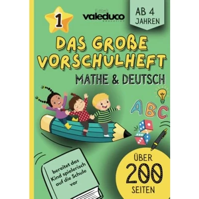 Abbildung von Vorschulbuch: Das XXL Vorschulheft für Mathe und Deutsch: Schwungübungen, Buchstaben lernen, Zahlen Schreiben lernen