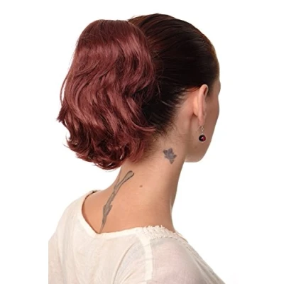 Abbildung von WIG ME UP Haarteil Zopf Extension Braun Rehbraun kurz wilder Look Befestigung mit Butterfly Klammer 20 cm T6545 35