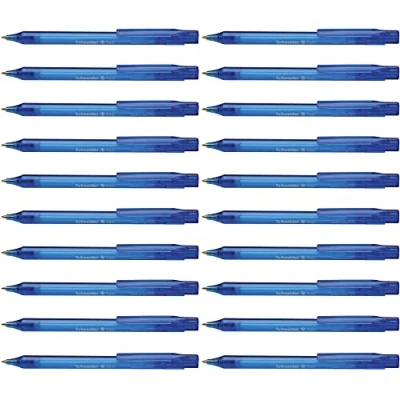 Abbildung von Schneider Fave Kugelschreiber (Druckmechanik, M) 50er Packung blau transparent