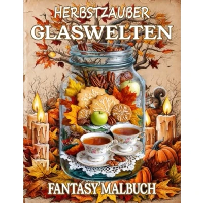 Abbildung von Herbstzauber Glaswelten Fantasy Malbuch: Ausmalbuch für kreative Erwachsene und Jugendliche mit 50 fantasievollen herbstlichen Motiven im Glas Stressabbau Achtsamkeit