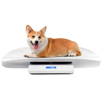 Abbildung von Digitale Haustierwaage, Babywaage, mit 3 Wiegemodi (kg/oz/lb), Max 220 lbs, Präzision bis zu 0.02lbs, Weiß