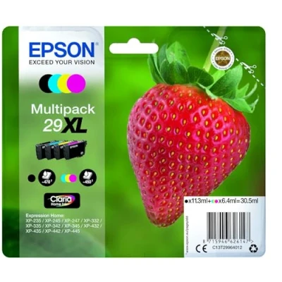 Abbildung von Epson Original 29XL Tinte Erdbeere, XP 235 332 335 432 435 245 342 345 442 445 247 257 255 352 355 452 455, (Multipack 4 farbig)