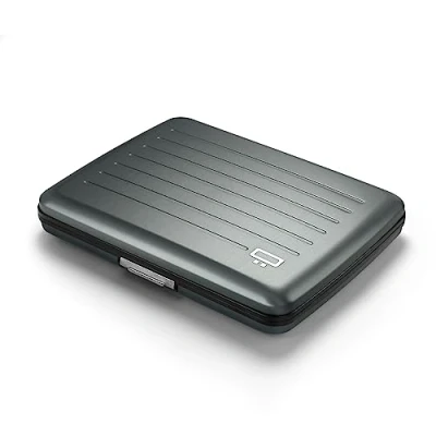 Abbildung von OGON Aluminium Geldbörse Smart Case V2 Large Fach für Münzen und Banknoten RFID Schutz Kartenhalter Kapazität 10 Karten