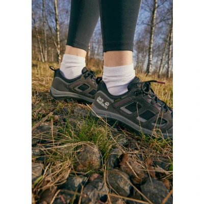 Abbildung von Jack Wolfskin VOJO 3 Texapore LOW W Hikingschuh, Damen, Größe: 39.5, Dark steel/purple Schuhe