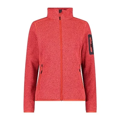 Abbildung von CMP Damen Damenjacke Fleecejacke, Mohnrot Fluo anthrazit, 46 EU