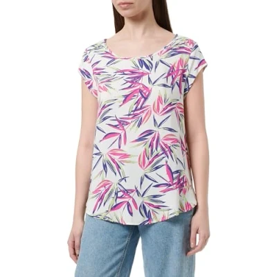 Abbildung von ONLY T Shirt Damen, Cloud Dancer/AOP:476 True Leaf, 36
