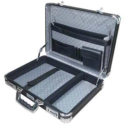 Abbildung von HMF 14651 02 Alu Aktenkoffer Herren, Zahlenschloss, 45 x 33 11 cm, schwarz