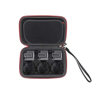 Abbildung von RLSOCO Tasche für RØDE Wireless GO II/Wireless GO/Wireless ME Ultrakompaktes Kabelloses Zweikanal Mikrofonsystem Koffer Hülle Rode 2 Mikrofon