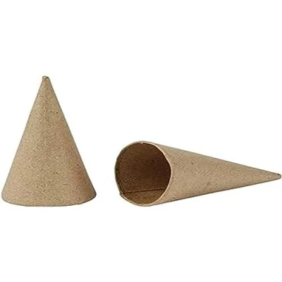 Abbildung von Creativ Company 265501 Kegel, 10 Stück, H: 14 cm, D: 7 beige