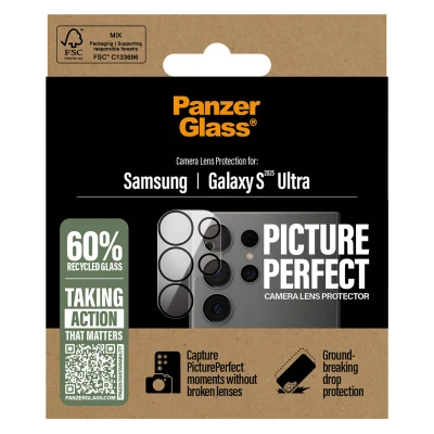 Abbildung von Samsung Galaxy S25 Ultra Panzerglas PanzerGlass Camera Protector Kameraprotektor aus Glas für das