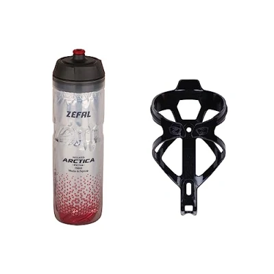 Abbildung von ZEFAL Pack Arctica 75 Silber Rot und Pulse B2 Schwarz Hydration mit Isothermischer Fahrradflasche Fahrradflaschenhalter Fahrrad Trinkflasche Halter 146 g