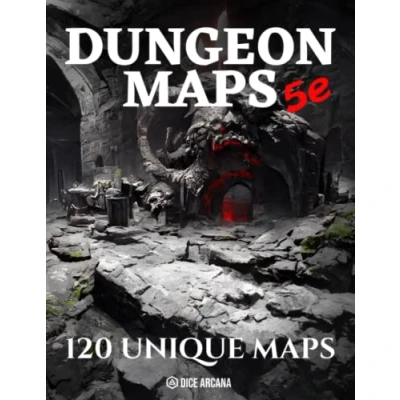 Abbildung von Dungeon Maps 5e: 120 for Game Master to Plan &amp; Customize Encounters 5th Edition Tabletop Role Playing Blank Craft Adventures in ... Temples and other Fantasy TTRPG Locations.