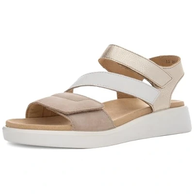 Abbildung von ara Damen Madeira Sandale, Sand,Weiss,Platin, 36 EU Weit
