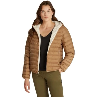 Abbildung von Tommy Hilfiger Reversible Jacket Übergangsjacke safari, Damen, Größe: XL, Safari