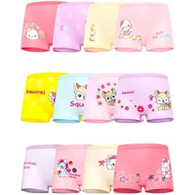 Abbildung von Adorel Mädchen Boxershorts Baumwolle Unterhosen 12er Pack Tier Fantasie 98 EU (Herstellergröße S)