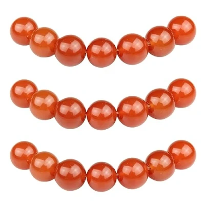 Abbildung von MJDCB Perlen zum Auffädeln 10mm 35 stück Roter Achat Halbedelsteine mit Loch Natürliche Lose Runde Steinperlen für Herstellung Schmuck Armbänder Halsketten