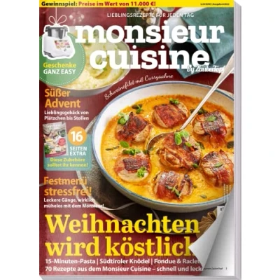 Abbildung von Monsieur Cuisine by mein Zaubertopf 06/22 Cusine SMART im TEST 70 Rezepte für Weihnachten Geschenke Advent Plätzchen und Stollen