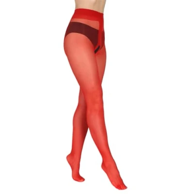 Abbildung von BANANALU 20 Den Ouvert Strumpfhose mit offenem Schritt Intimo Red L