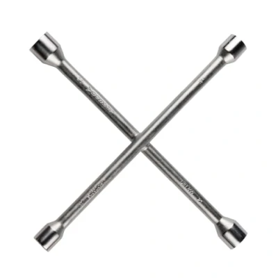 Abbildung von Dunlop Radmutternschlüssel Geeignet für Radmuttern 17 19 21 23 MM Radkreuz Kreuzschlüssel 27 x CM Stahl Silber