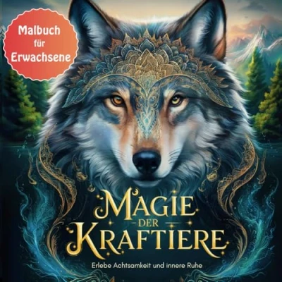 Abbildung von Magie der Krafttiere Malbuch für Erwachsene: Erlebe Achtsamkeit und innere Ruhe