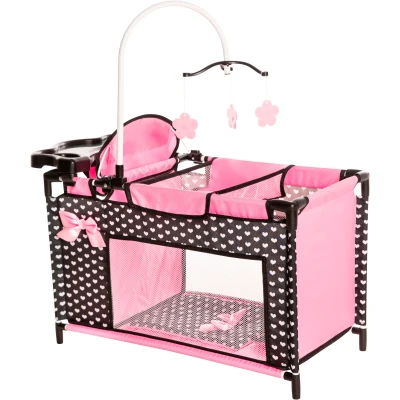 Abbildung von Bayer Design Puppenbett Multi, Schwarz/Rosa