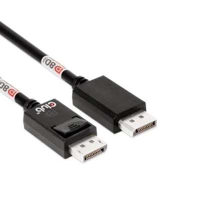 Abbildung von Club3D CAC 1092 DisplayPort™ 2.1 Bi Direktionales VESA DP80 zertifiziertes Kabel 4K240Hz, 8K60Hz oder 10K60Hz M/M 1.6m