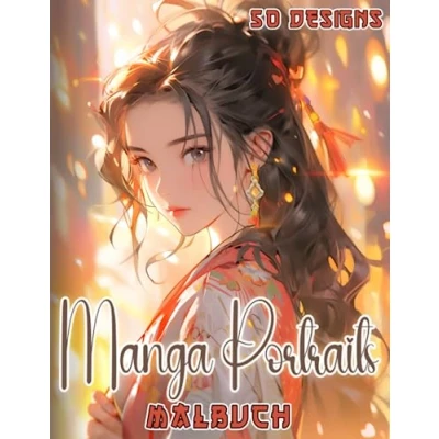 Abbildung von Manga Portrait Malbuch: Anime Mädchen Motive zum Ausmalen für Erwachsene &amp; Jugendliche