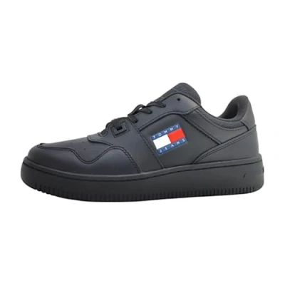 Abbildung von Tommy Jeans Retro Basket Sneaker low, Damen, Größe: 37, Triple black Schuhe