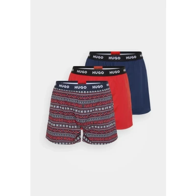 Abbildung von HUGO 3 PACK Boxershorts, Herren, Größe: XXL, Red/blue