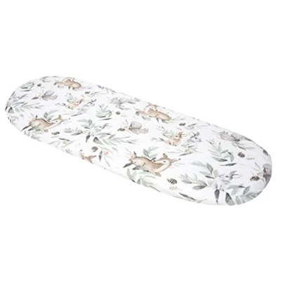 Abbildung von Medi Partners Spannbettlaken Spannbettuch Kinderwagen 86x40cm 100% Baumwolle Matratzenschoner Baby (Boho Animals)