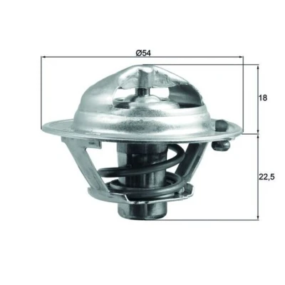 Abbildung von MAHLE ORIGINAL TX 166 85D Kühlwasserthermostat 85 54 mit Dichtung HYUNDAI: i20 I Hatchback, i30 Estate, Getz