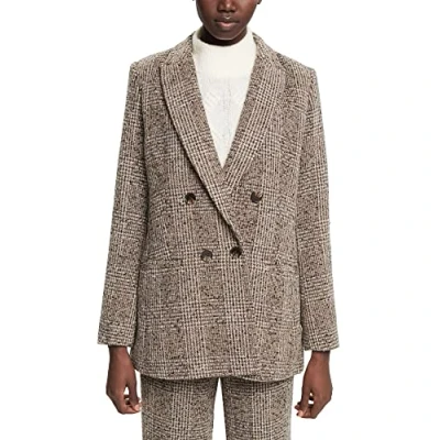 Abbildung von Esprit MIT Karomuster AUS Wollgemisch Kurzmantel, Damen, Größe: 36, Beige