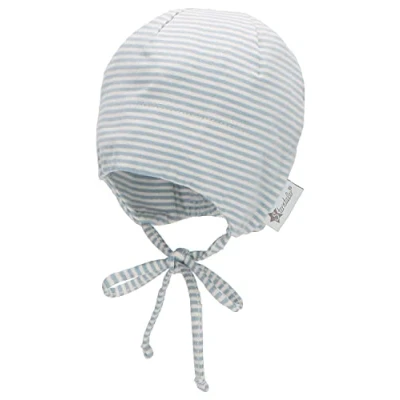 Abbildung von Sterntaler Baby Jungen Beanie GOTS Mütze Baby, Kinderbeanie, Babymütze aus Baumwolle mit Bindeband bleu, 45