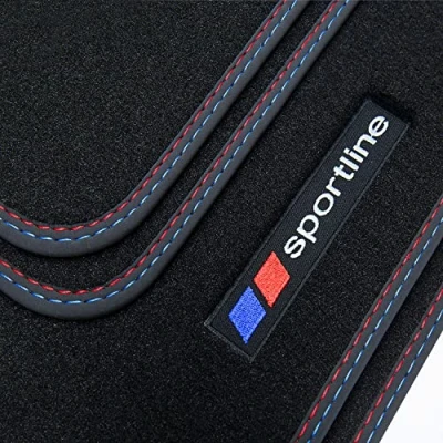 Abbildung von tuning art SF003 Fußmatten Sportline Design passend für BMW 1er E87 5 Türer Schrägheck 2004 2011