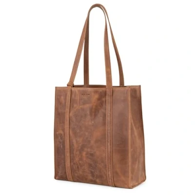 Abbildung von Berliner Bags Vintage Shopper Kira, Große Leder Schultertasche, Tote Bag für Damen Braun