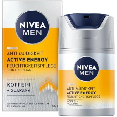 Abbildung von NIVEA MEN Active Energy Gesichtspflege Creme (50 ml), revitalisierende Gesichtscreme für Männer, schnell einziehende Feuchtigkeitscreme gegen Zeichen von Müdigkeit