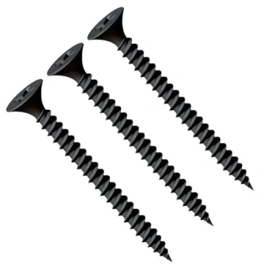 Abbildung von 3.5X55mm Trockenbau Schwarzschrauben, Gipshrauben, selbstschneidender Kreuzschlitz Senkkopf, Feingewinde, scharfe Spitze, Phosphat schrauben für Gipskarton auf Metall Bolzen, Stahlprofil (30 pcs.)