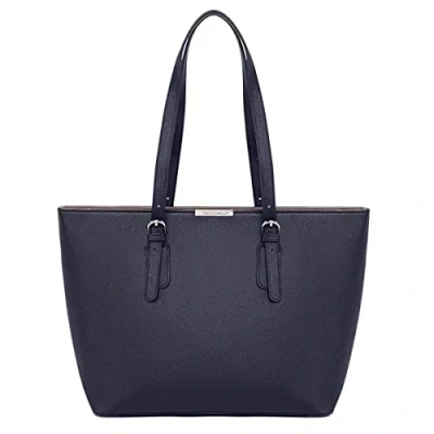 Abbildung von David Jones Damen Shopper Handtasche Frau Henkeltasche Große Tote PU Leder Tasche Schultertasche Büro Schule Einkauf Shopping Bag Large Aktentasche Arbeitstasche A4 Laptop Elegant Dunkelblau