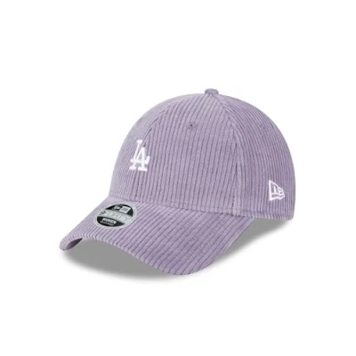 Abbildung von New Era Los Angeles Dodgers MLB Kappe für Frauen Mädchen Cord Strapback Teamlogo 9Forty Cap Baseball lila One Size