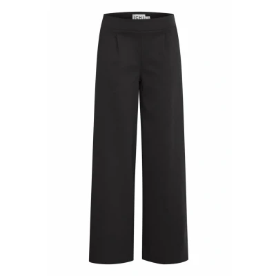 Abbildung von ICHI Ihkate SUS LONG WIDE PA2 Stoffhose, Damen, Größe: Medium, Black