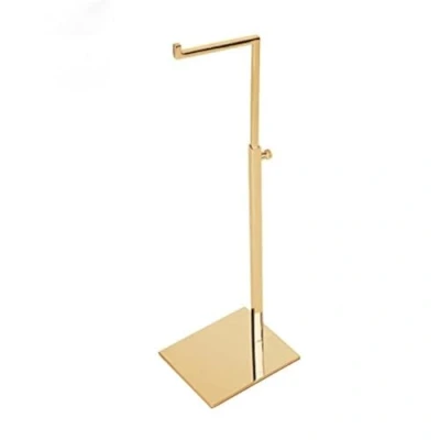 Abbildung von Verstellbarer Handtaschenständer/ display aus Edelstahl mit goldener, hochglänzender Oberfläche