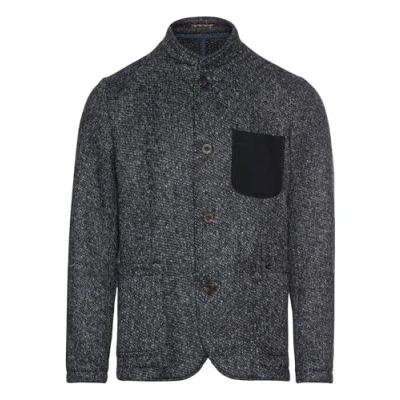 Abbildung von camel active Herren Meliertes Sakko mit Stehkragen Denim Blau menswear 50