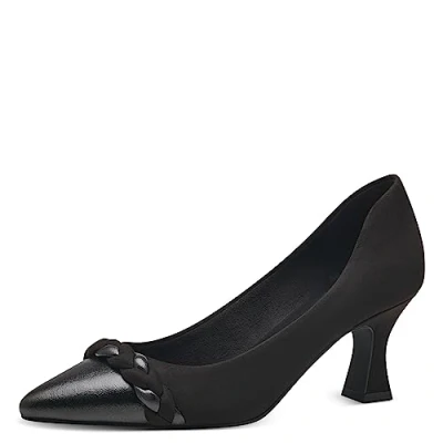 Abbildung von MARCO TOZZI Damen Pumps Blockabsatz Spitz, Schwarz (Black Comb), 37