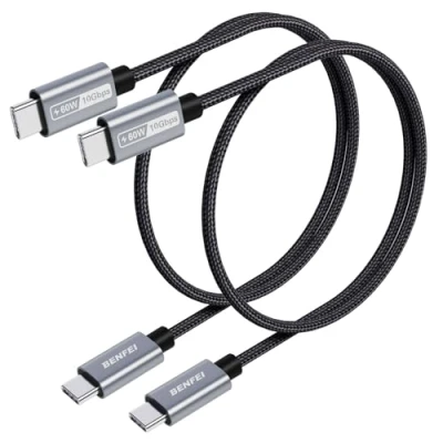 Abbildung von BENFEI New Silikon USB C Ladekabel (30CM 2Stück 10Gbps 60W), auf Kabel Schnellladeleistung für iPhone 15 Plus/15 Pro Max MacBook iPad Air 4 Samsung Galaxy S23+ S22 S21 Ultra